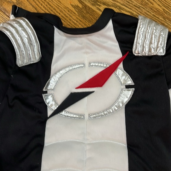 Kids Black and Silver Power Rangers Costume M - Picture 5 of 7